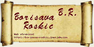 Borisava Roškić vizit kartica